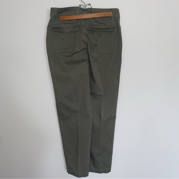 Olive Green Ankle Trouser With Utility Pockets - Picture 3 of 6